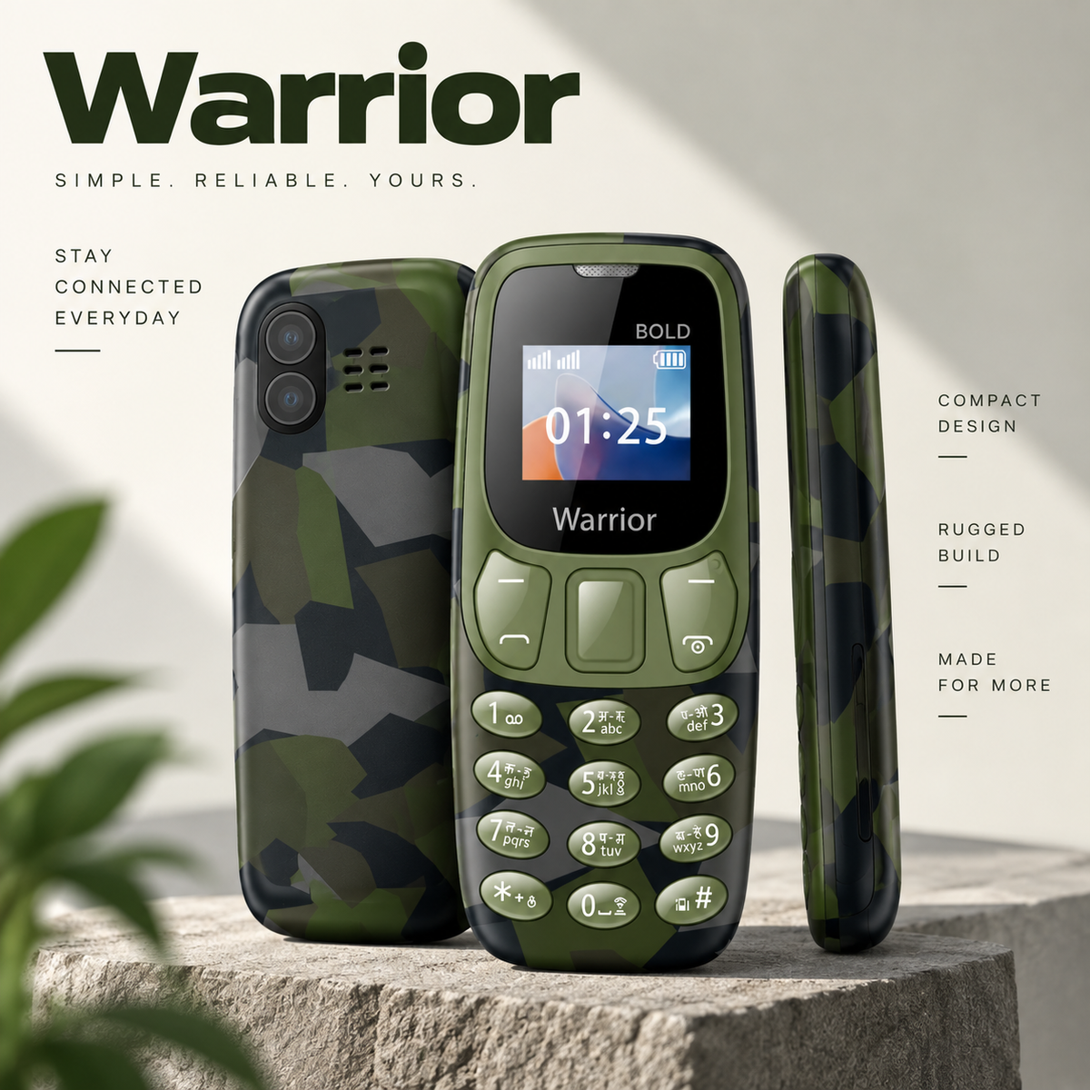 T-Warrior – Compact & Dependable Feature Phone