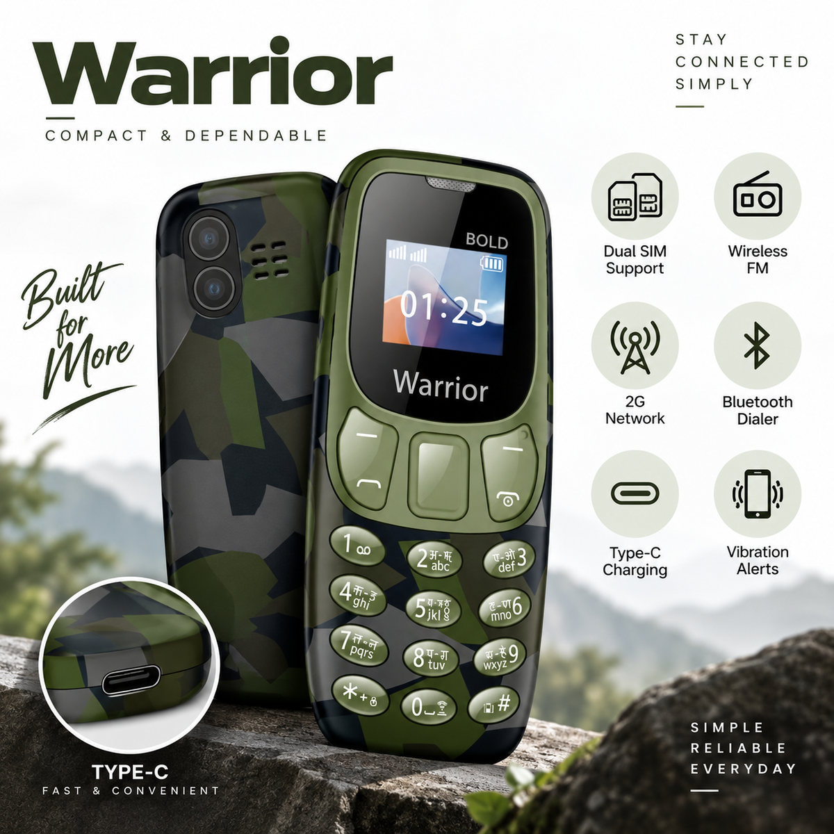 T-Warrior – Compact & Dependable Feature Phone
