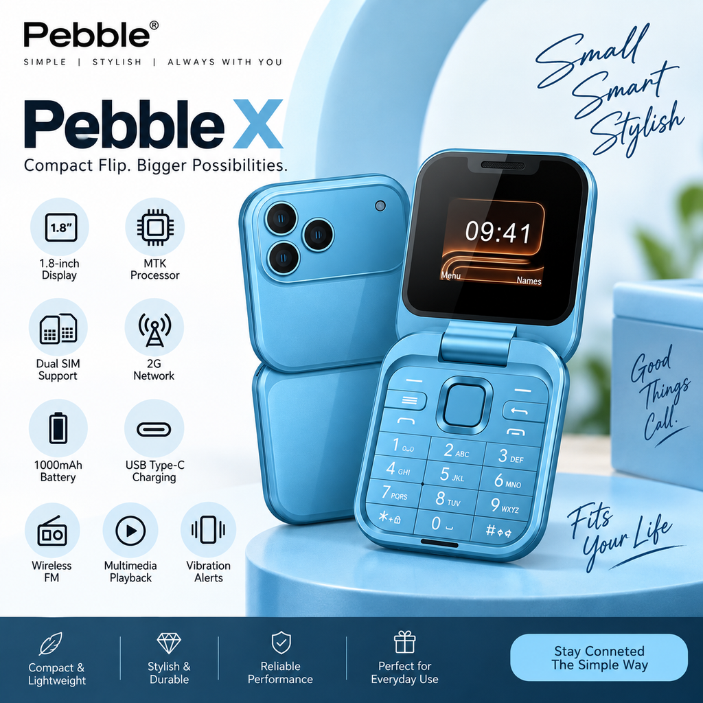 T-Pebble X – Compact Flip Phone