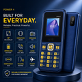T-All-New Power 4 Dual Sim |Keypad Mobile| with 1.8" Display | BT Dialer| Voice Changer | Auto Call Recording | Powerful 3000Mah Battery | FM | Camera | Feature Phone | Torch | Blue