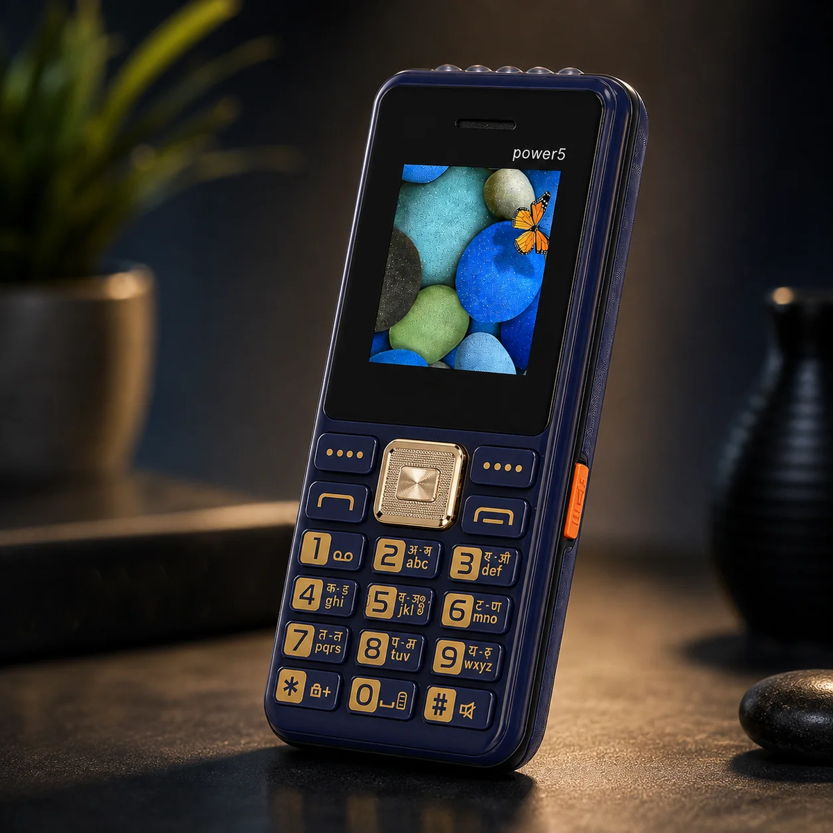 T-All-New Power 5 Dual Sim |Keypad Mobile| with 1.8" Display | BT Dialer| Voice Changer | Auto Call Recording | Powerful 3000Mah Battery | FM | Camera | Feature Phone | Torch | Blue